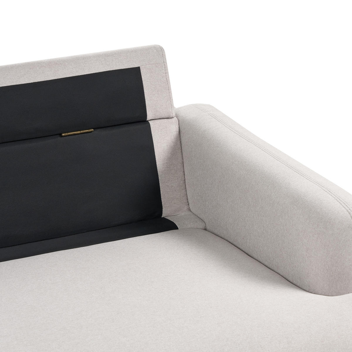 3-SITZER-SOFA Stoff taupe Tuve - Hellbraun/Beige, Textil (199/85/90cm) - Beliani