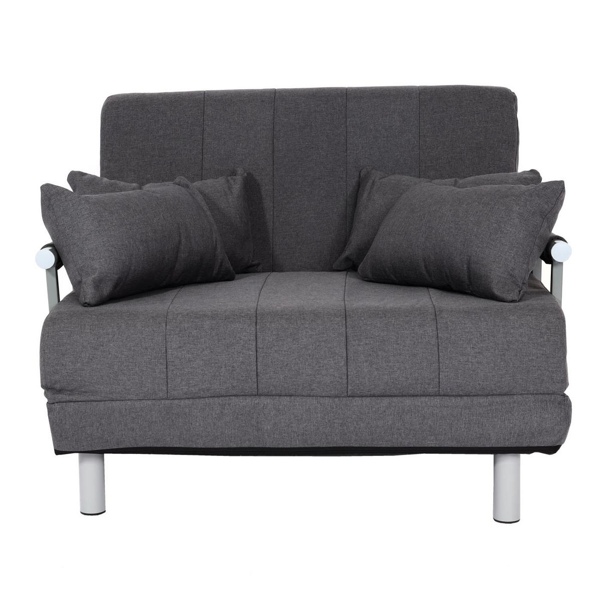 SCHLAFSESSEL Grau - Grau, Textil (105/80/186cm) - MCW