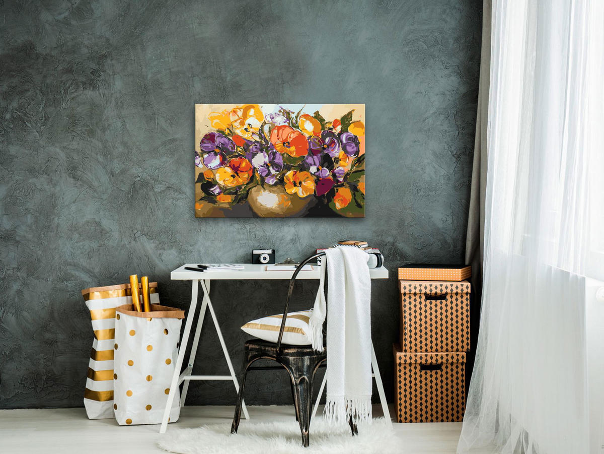 MALEN NACH ZAHLEN 50/40 cm - Multicolor, Textil (1.4/40cm) - KUNSTLOFT