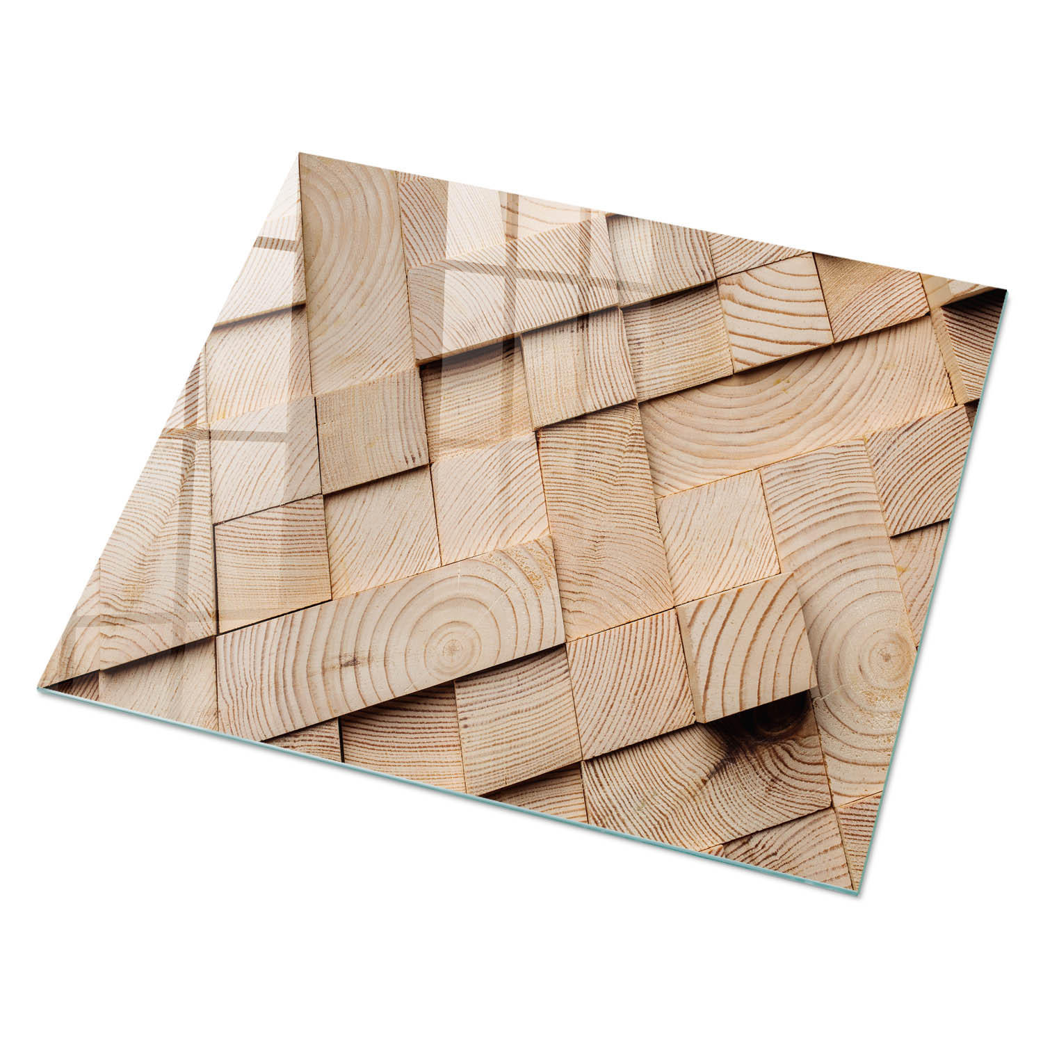 GLASPLATTE 80x60 cm – Holzmuster - Violett, Glas (0.4/80/60cm) - ArtPrintCave