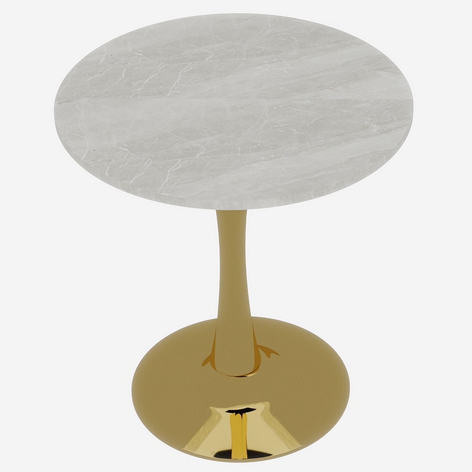 ESSTISCH Goldfarben-Weiß 70/70/72 cm - Goldfarben, Holz (70/70/72cm) - PANGIVO