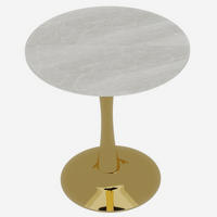 ESSTISCH Goldfarben-Weiß 70/70/72 cm - Goldfarben, Holz (70/70/72cm) - PANGIVO