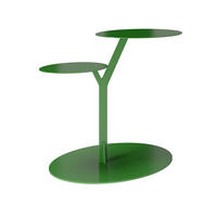 BEISTELLTISCH IROKO mit 2 Ablagen, Metall, Grün - Grün, Metall (54/32/44.5cm) - Kayani