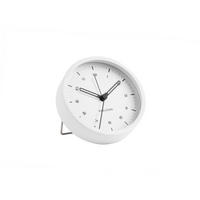 WECKER Weiß 9/9 cm - Weiß, Metall (9/9/3cm) - KUNSTLOFT
