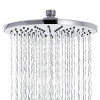 REGENDUSCHE 20 cm rund ABS-Material mit Silikondüsen - Silberfarben, Metall (20/12.7/20cm)