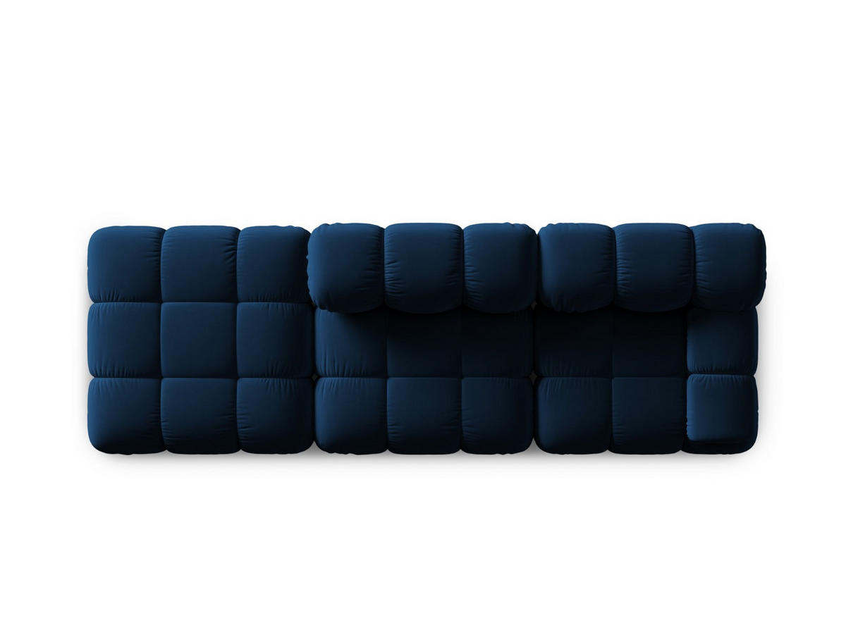 MODULARES-SOFA links Bellis aus Samt königsblau 4 Sitzplätze - Blau, Textil (94/63/282cm) - Micadoni