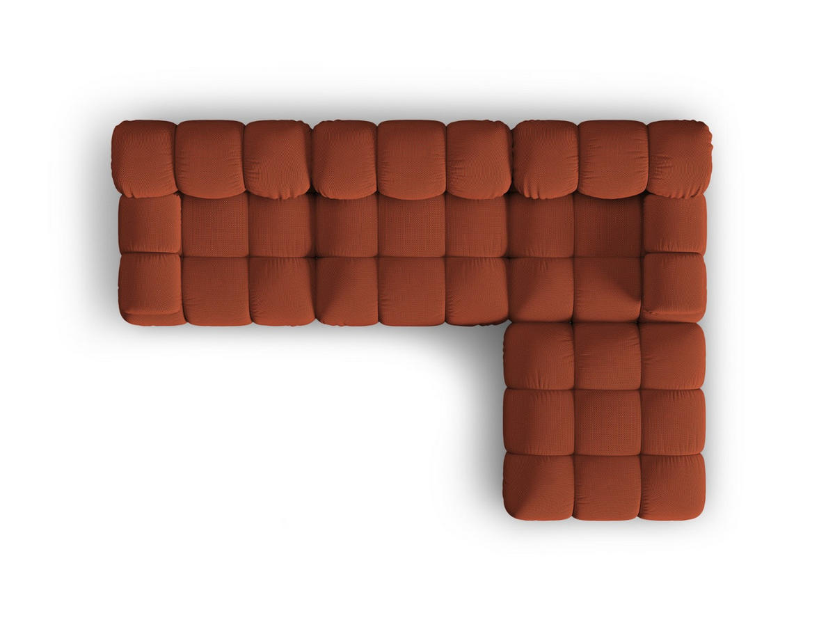 SOFA modular Bellis aus 3D-Stoff ziegelstein 4 Sitzplätze - Orange, Textil (188/70/282cm) - Micadoni