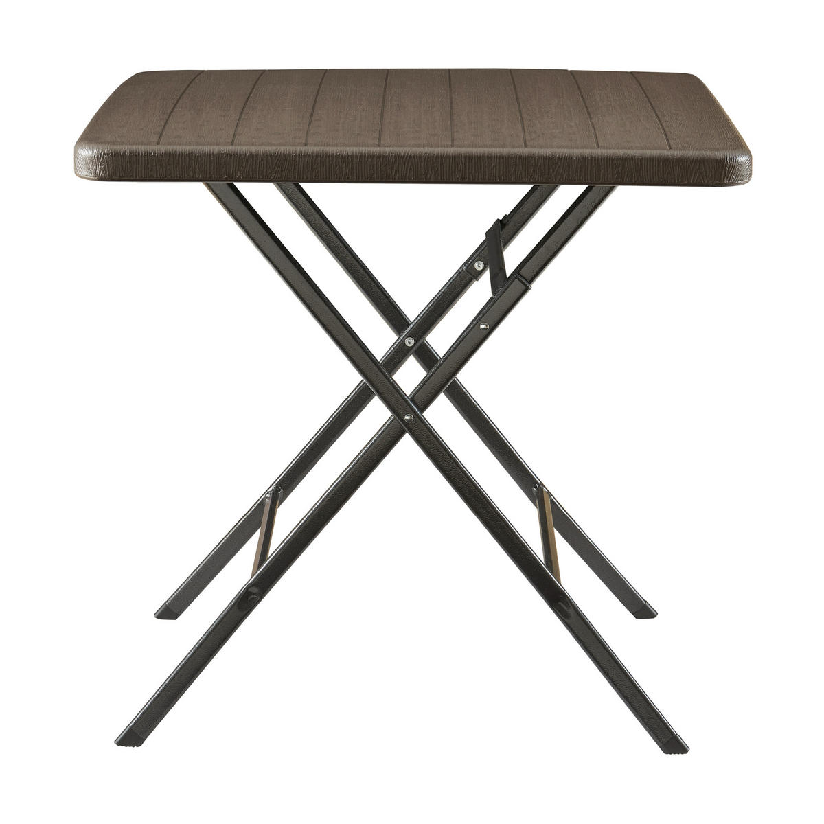 KLAPPTISCH Lillestrøm - Dunkelbraun, Kunststoff/Metall (78/78/74cm) - [en.casa]