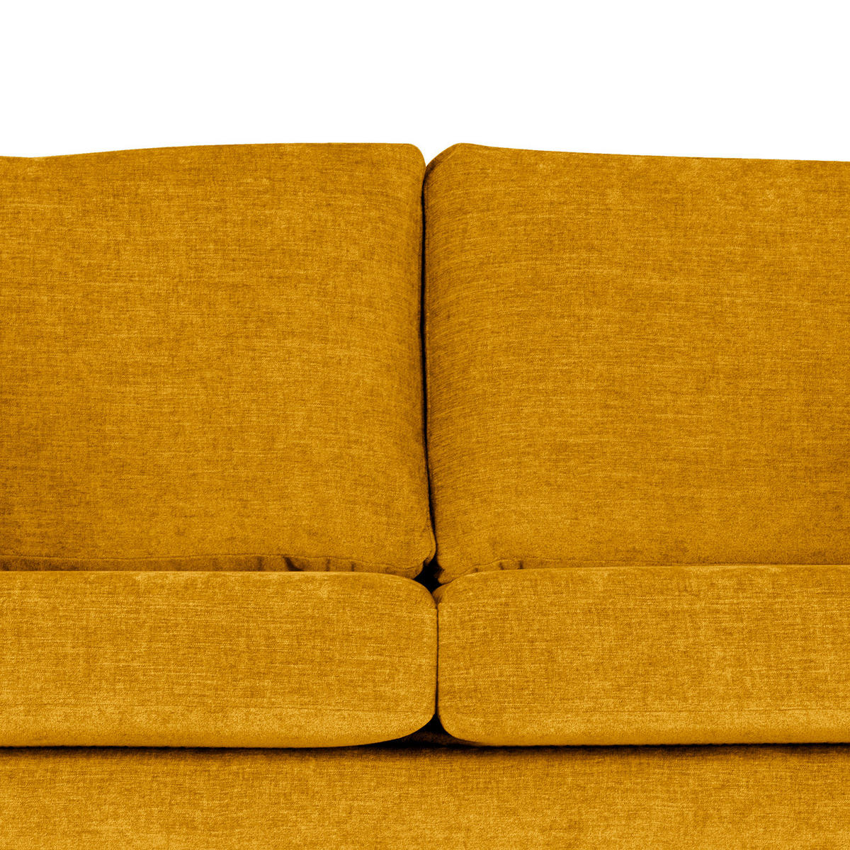 ECKSOFA mit Ottomane - Gelb/Buchefarben, Buchenholz/Textil (287/219cm) - home24