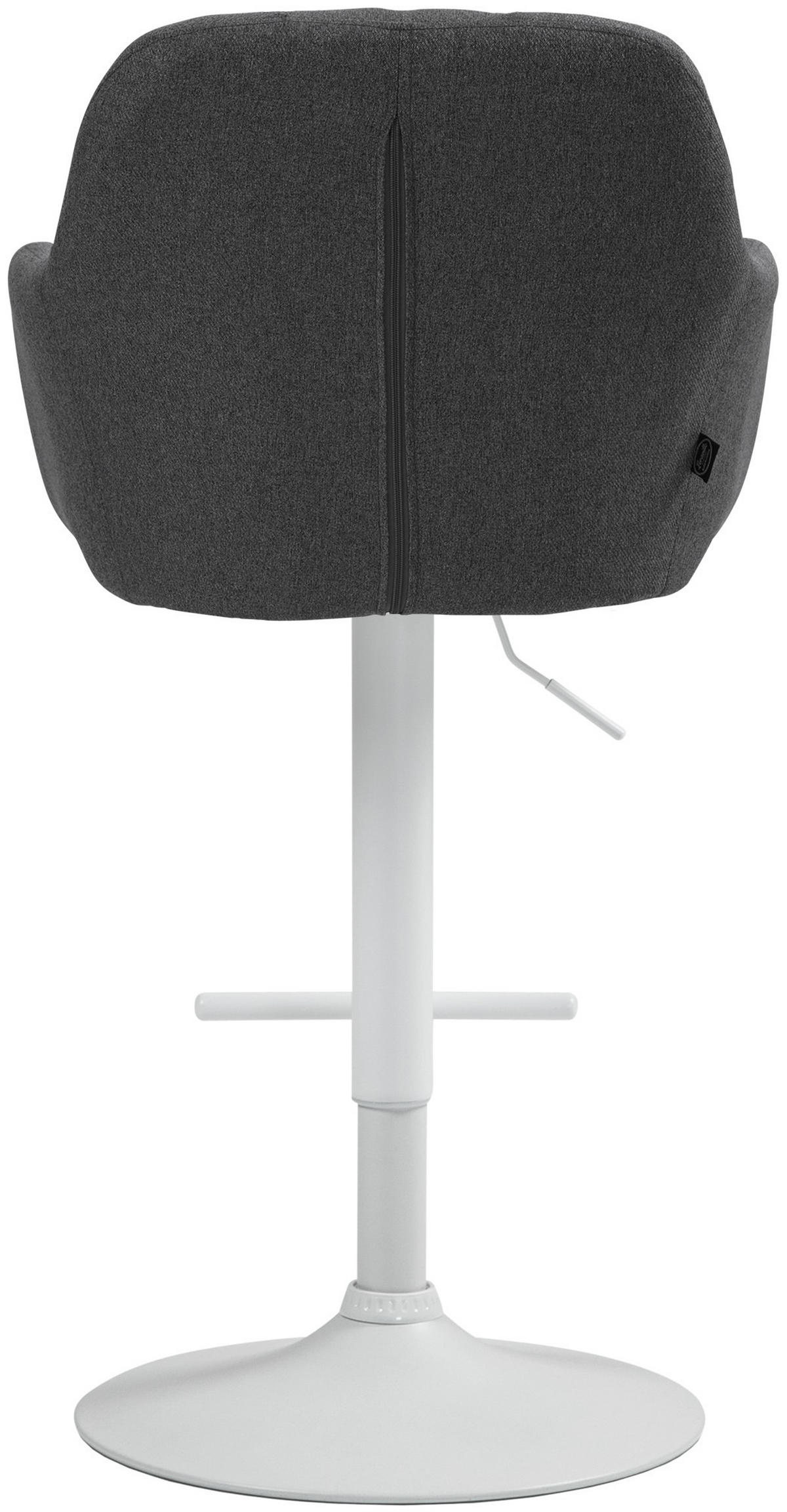 BARHOCKER Stoff dunkelgrau - Dunkelgrau/Weiß, Textil (57/97/59cm) - CLP