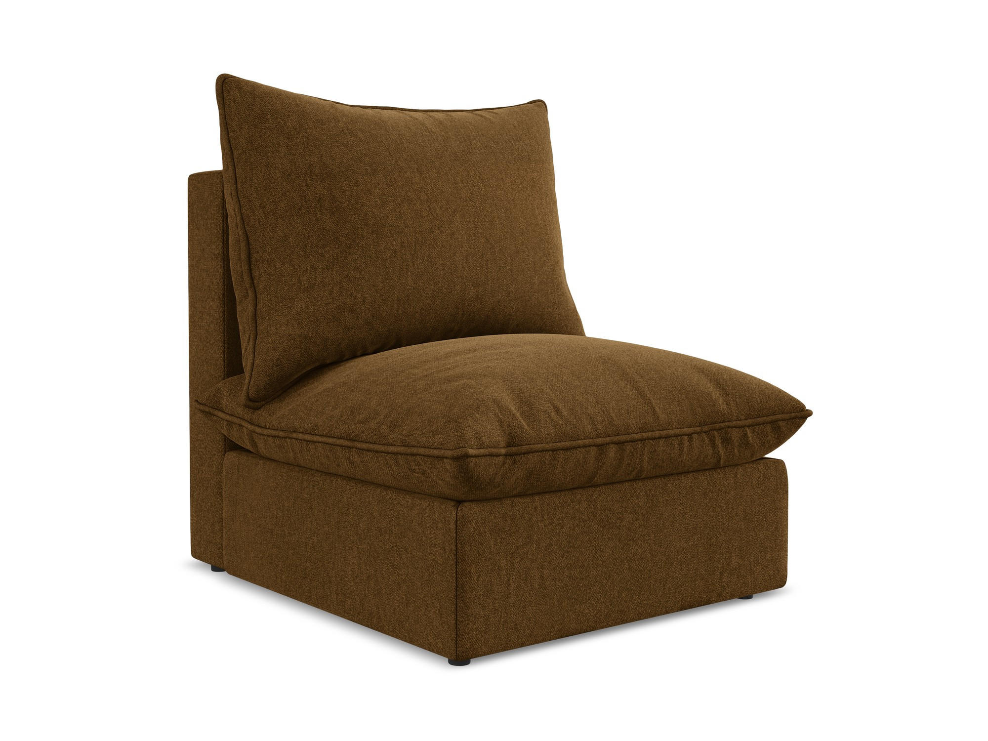 SOFAELEMENT Samt Stoff Gelb - Currygelb/Schwarz, Holzwerkstoff/Kunststoff (75/77/90cm) - Makamii