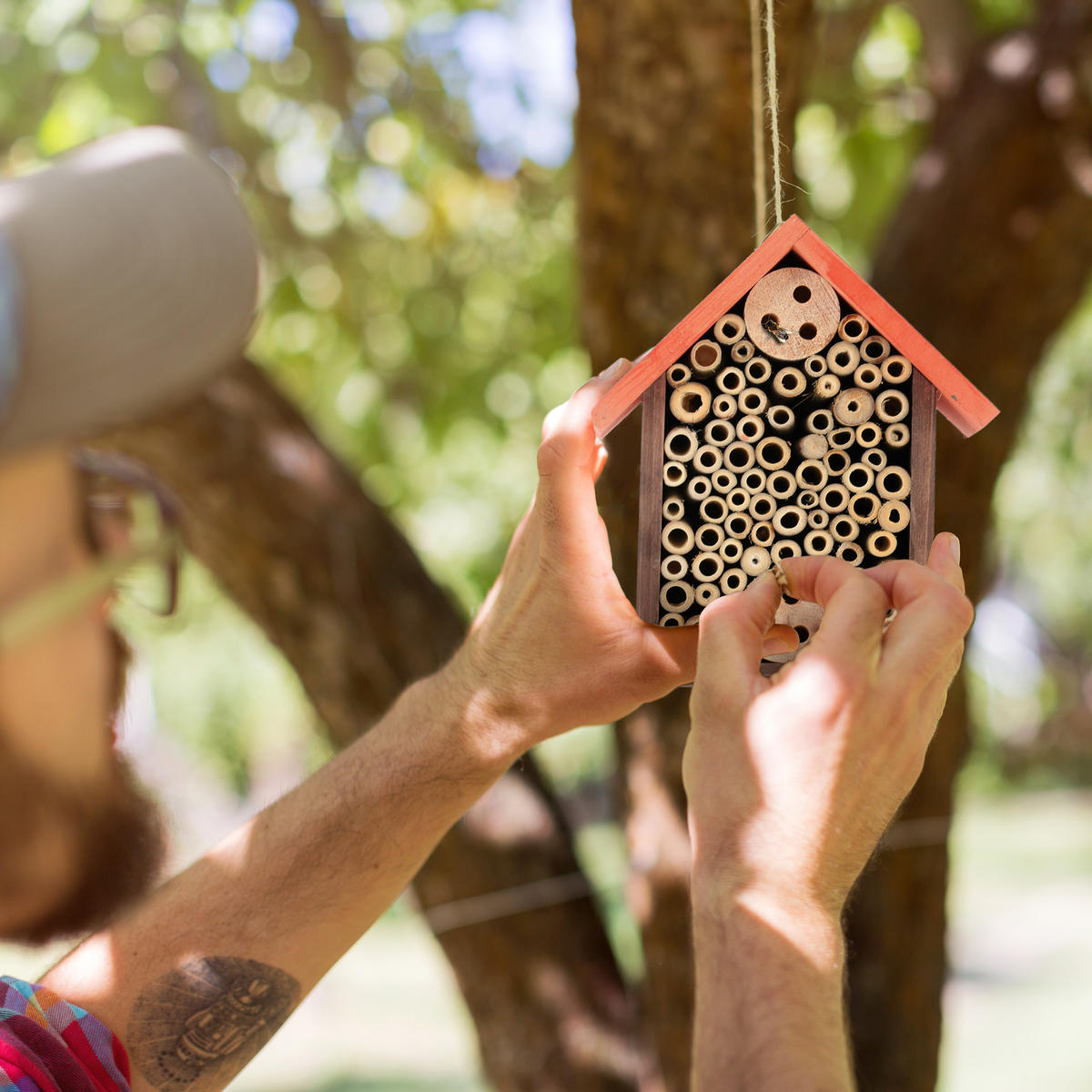 INSEKTENHOTEL - Multicolor, Holz (17/20/8.5cm) - Relaxdays