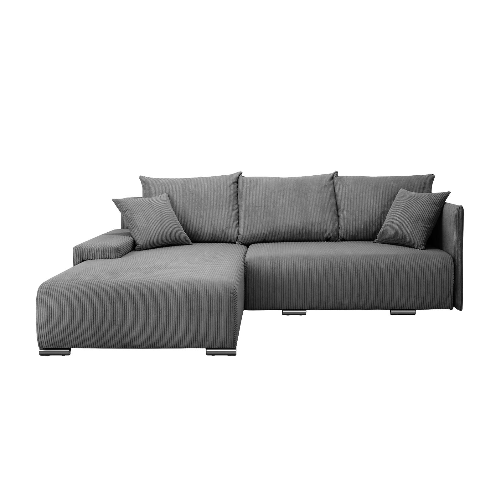 Fedve ROHOVÁ SOFA TRAWANGA L s rozkládací funkcí, Šedá
