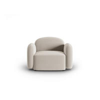 SESSEL Blair aus Samt leichtes beige - Creme, Textil (87/80/119cm) - Micadoni