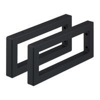 2XWANDKONSOLE - Schwarz, Metall (35/3/15cm) - Relaxdays