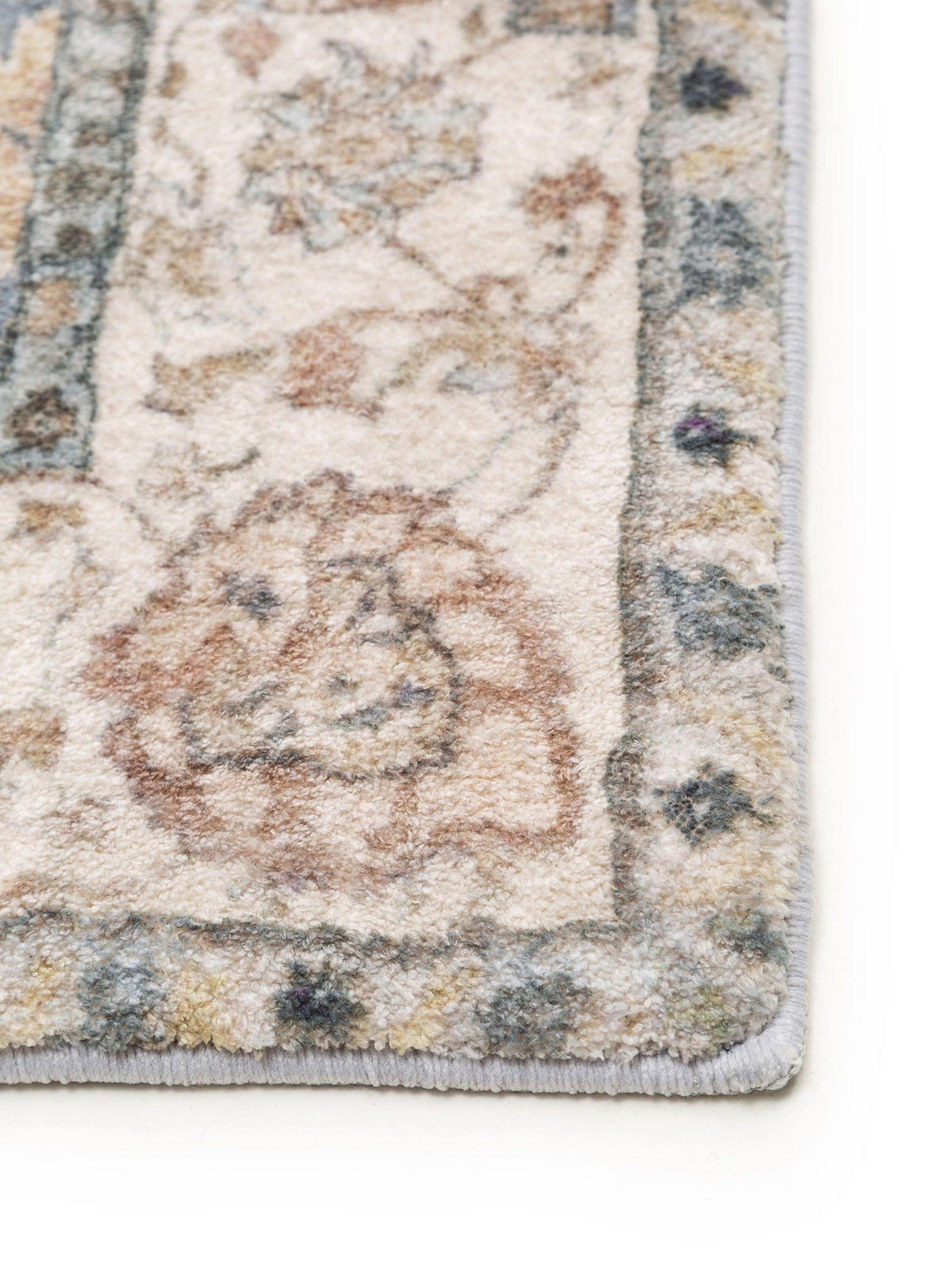 LÄUFER Mara Beige/Blau 80x240 cm - Beige, Textil (80/240cm) - benuta Pop