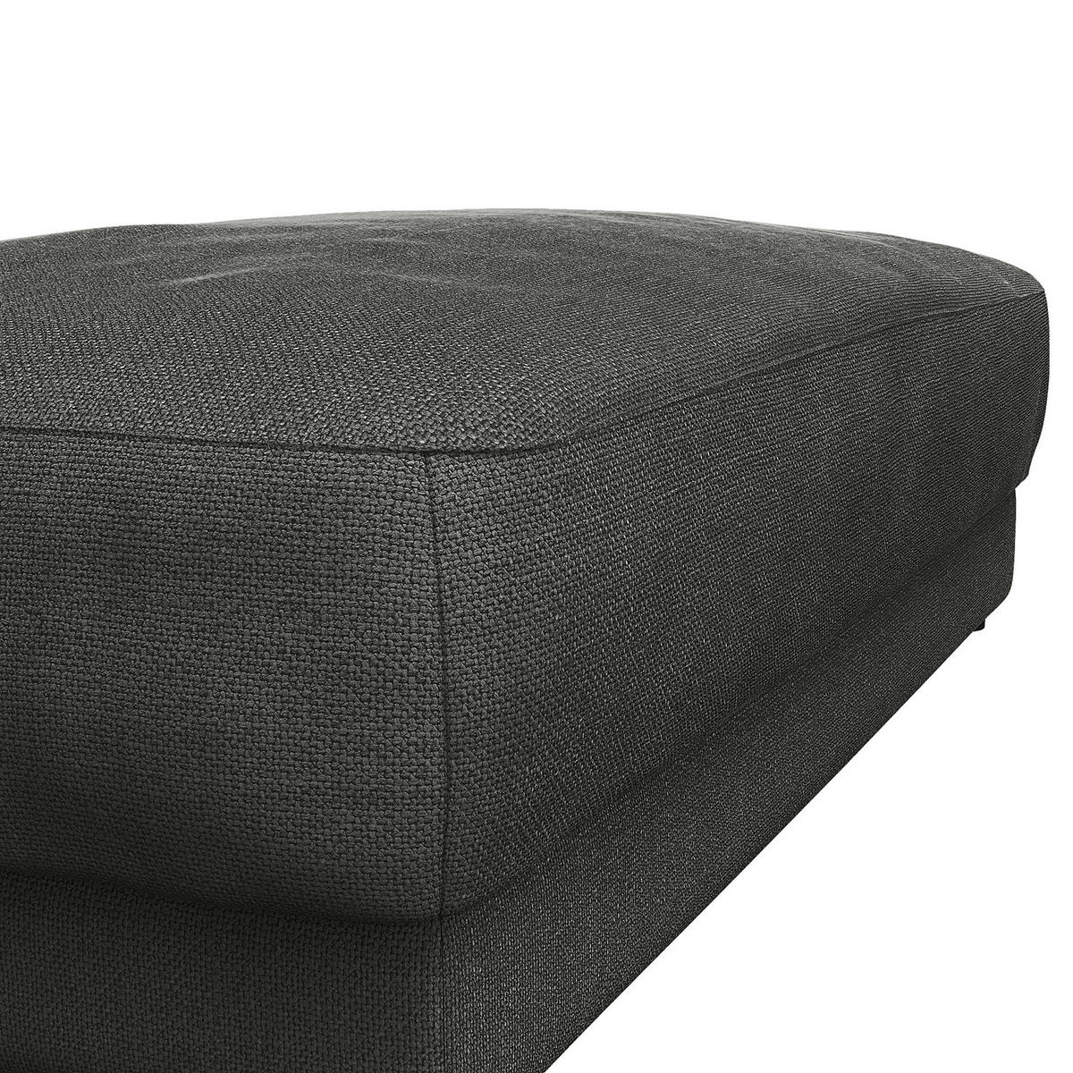 POLSTERHOCKER - rechteckig - Schwarz/Grau, Kunststoff/Textil (134/45/65cm) - home24