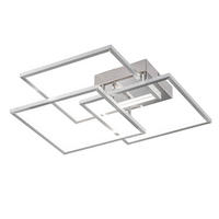 LED DECKENLEUCHTE MANAS Aluminium Silber - Silberfarben, Metall (48/48/8.5cm) - Wofi