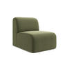 SOFAELEMENT Samt Stoff Grün - Schwarz/Olivgrün, Holzwerkstoff/Kunststoff (70/75/94cm) - Makamii