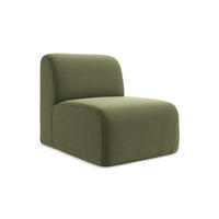 SOFAELEMENT Samt Stoff Grün - Schwarz/Olivgrün, Holzwerkstoff/Kunststoff (70/75/94cm) - Makamii