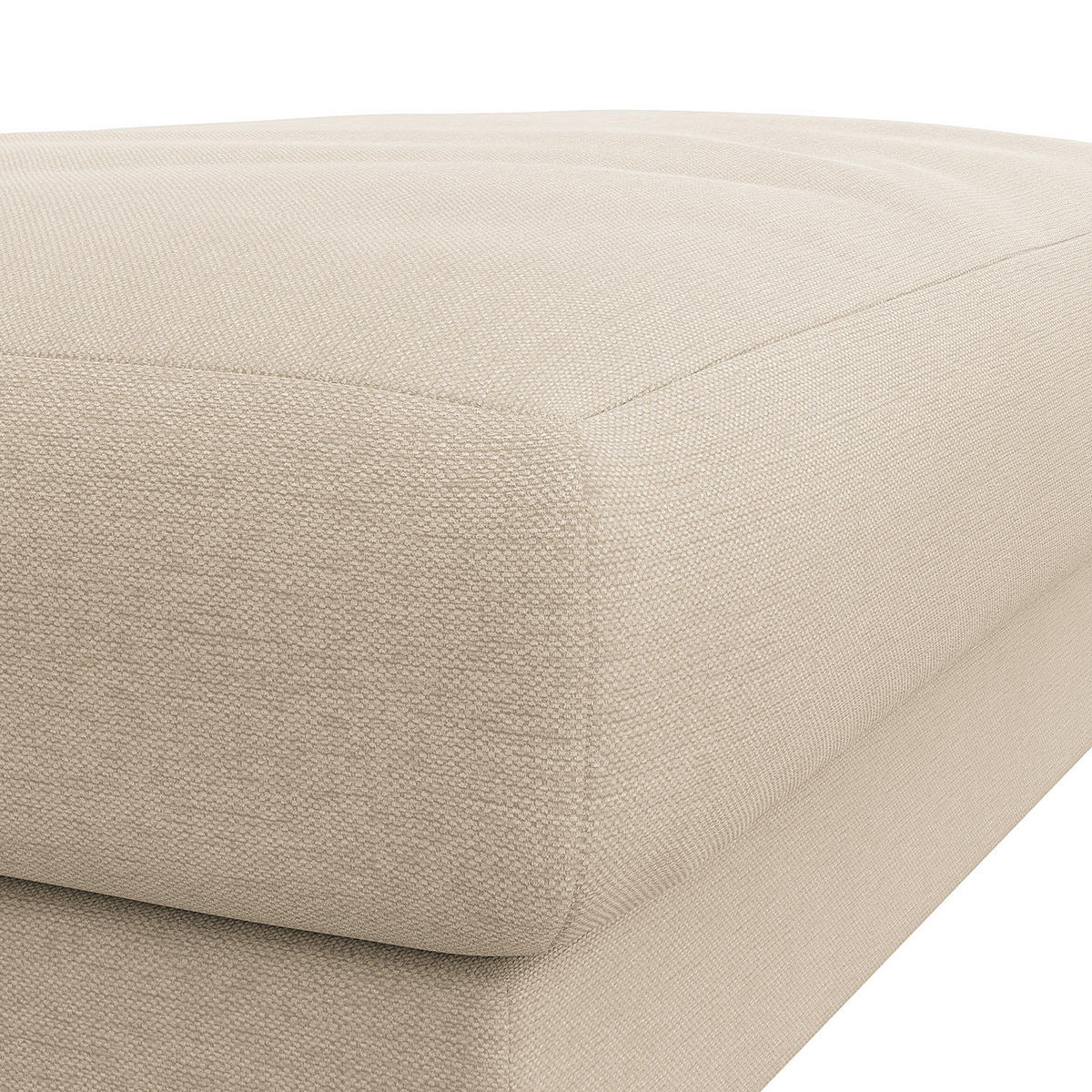 POLSTERHOCKER - Beige/Schwarz, Holz/Kunststoff (107/77/41cm) - home24