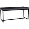 SITZBANK 100/40 cm Samt schwarz - Schwarz, Textil/Metall (100/48/40cm) - CLP