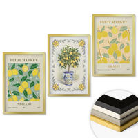 WANDBILDER 3er Set - 40x60 cm Goldrahmen - Zitrusfrüchte aus Italien - Goldfarben, Kunststoff (40/60cm) - ArtPrintCave
