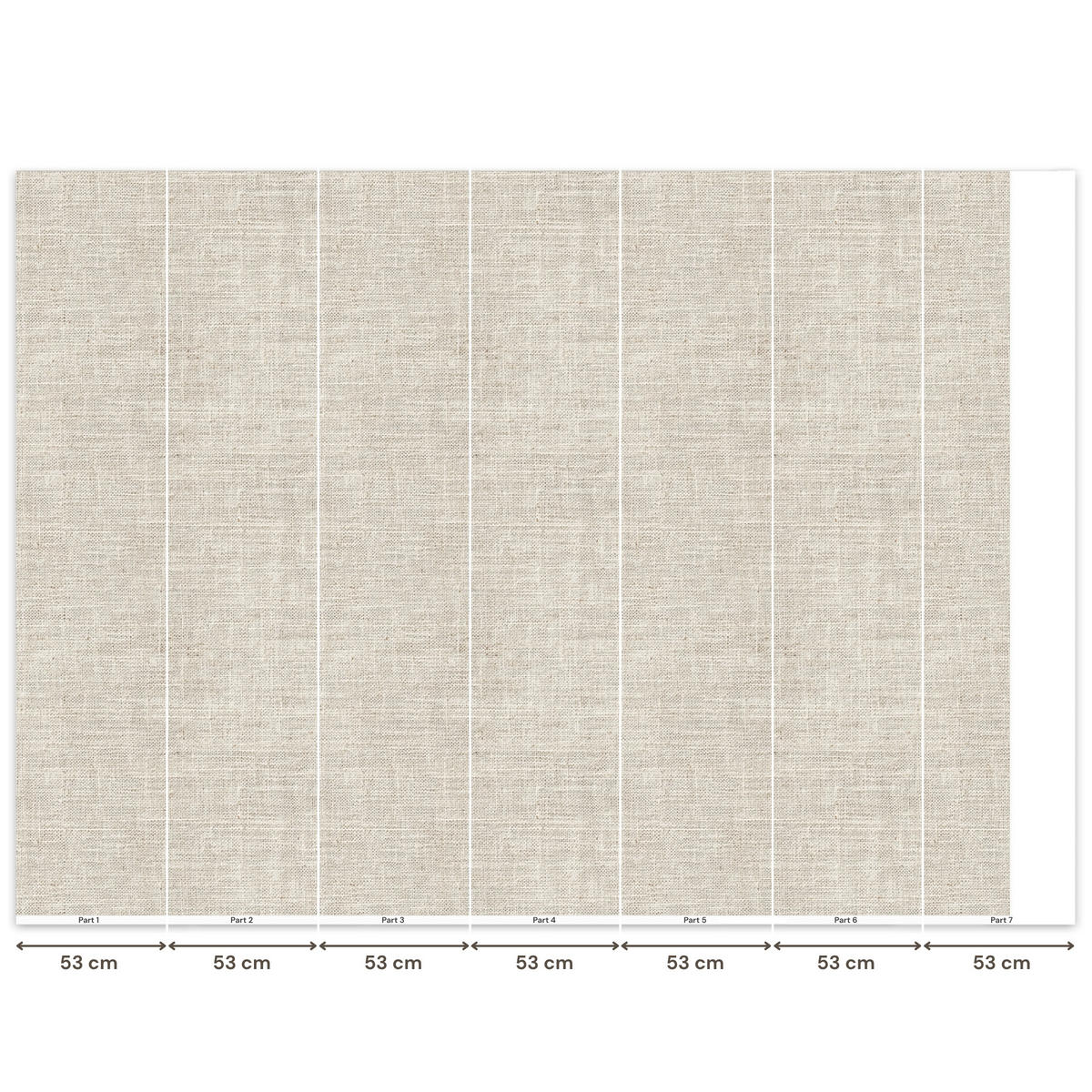 TAPETE - Leinen - Textur - Beige - 350x260 cm - Creme, Papier (350/260cm) - OnlyWow