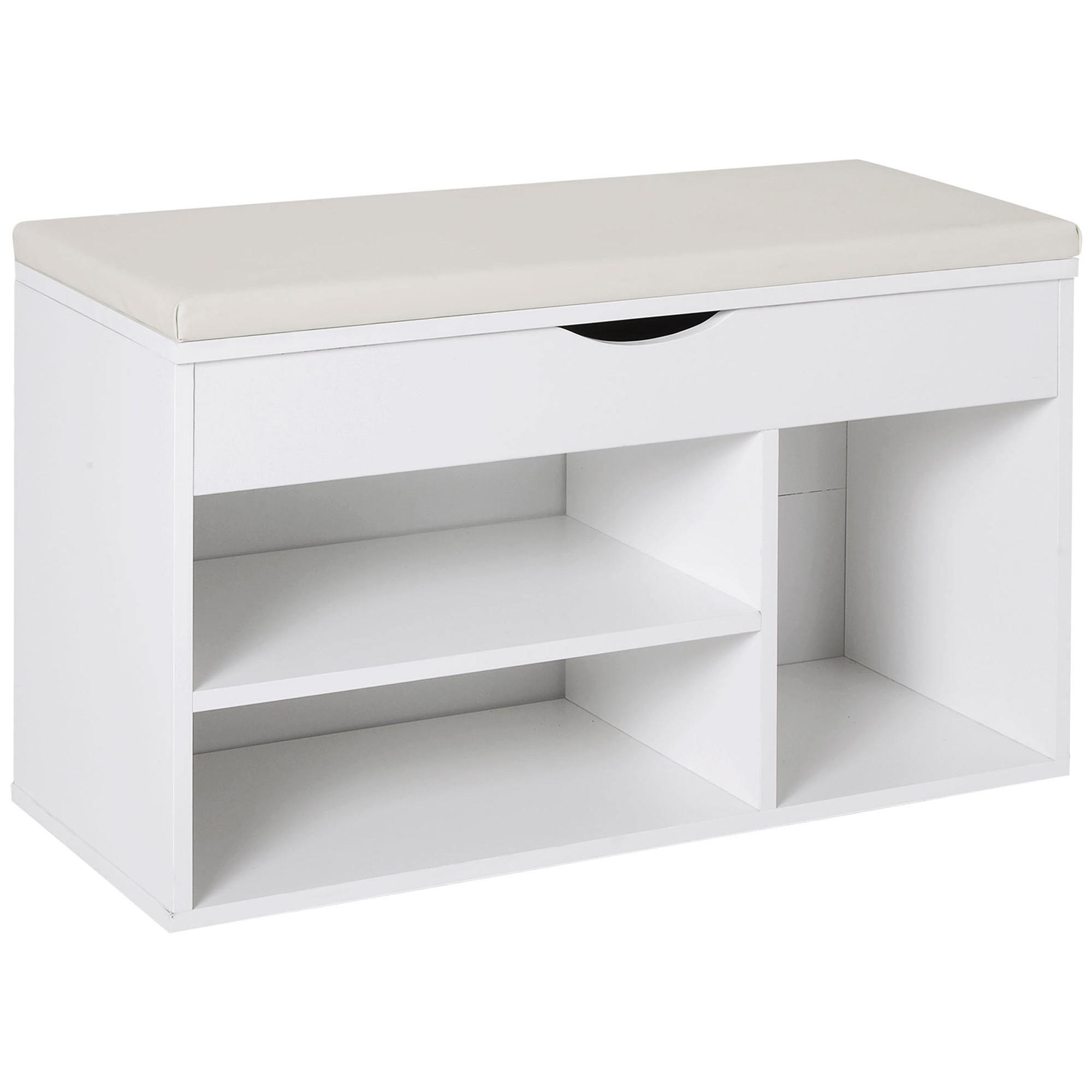 SCHUHBANK Weiß 1 Stück - Weiß, Kunststoff (30/47/80cm) - GiPP