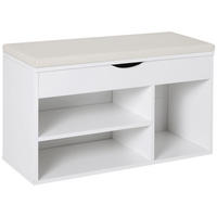 SCHUHBANK Weiß 1 Stück - Weiß, Kunststoff (30/47/80cm) - GiPP
