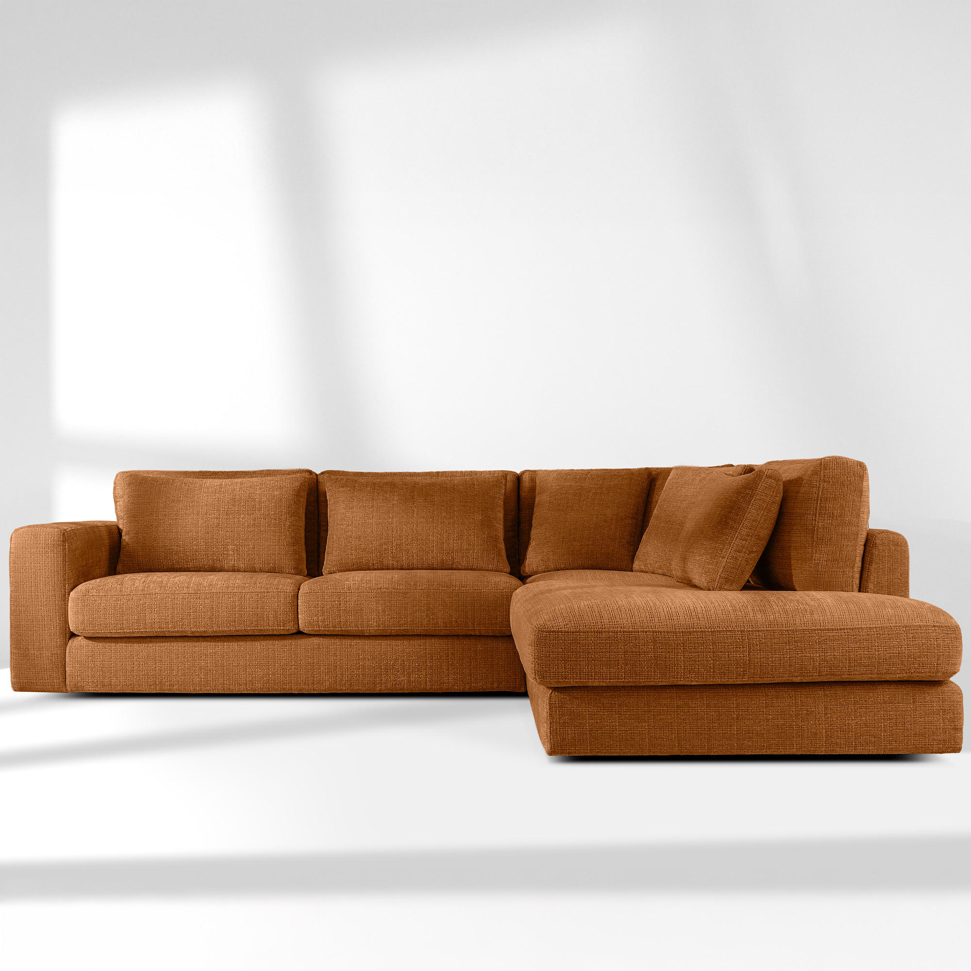 ECKSOFA rechts VERUS - Rot, Holz/Holzwerkstoff (297/248cm) - KONSIMO®