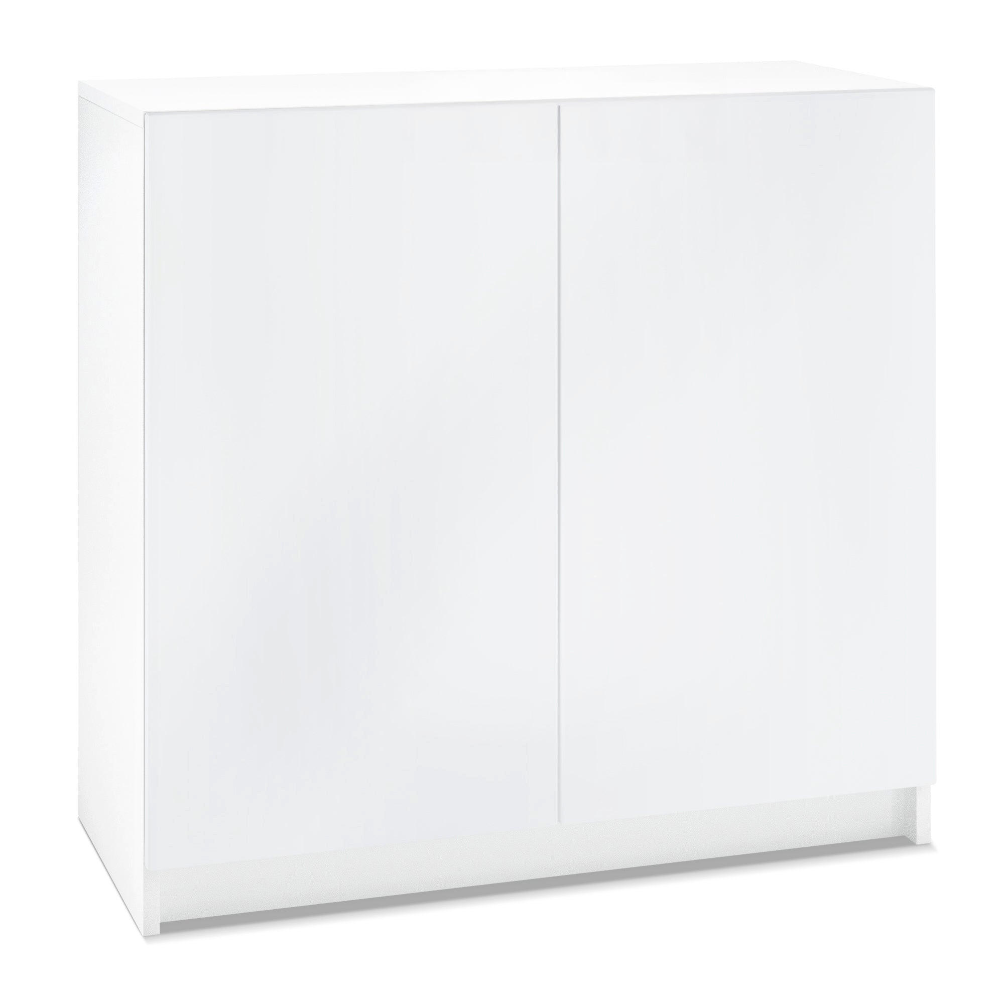 KOMMODE Elona, Büroschrank mit Soft-Close & Push-to-Open, Aktenschrank, Home Office & Büro, Weiß matt (82 x 78 x 37 cm) - Weiß, Holzwerkstoff (82/78/37cm) - InnoFurn