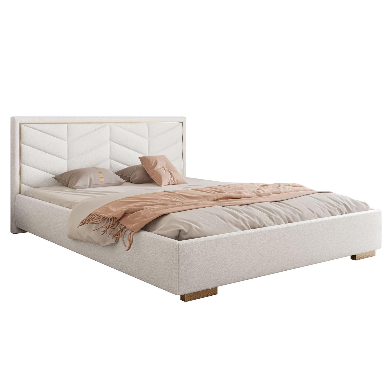 POLSTERBETT AURORA 120x200 mit Bettkasten Madryt 920 - Weiß, Textil (120/200cm) - Lookway