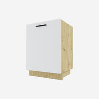 SPÜLENUNTERSCHRANK Bonn D1ZM/60 Weiß Matt / Eiche Artisan Matt 60 / 50 / 82cm - Eiche Artisan/Weiß, Holz/Holzwerkstoff (60/82/50cm) - Feldmann-Wohnen