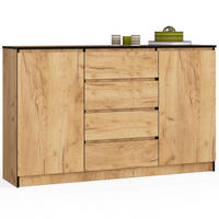 KOMMODE Eiche Craft 99/160/40 - Eiche Wotan, Holzwerkstoff (160/99/40cm) - RAUMHIRSCH FURNITURE