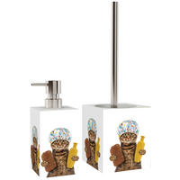 BADEZIMMER Set Shower Cat - Braun, Kunststoff (7/17/7cm) - Sanilo