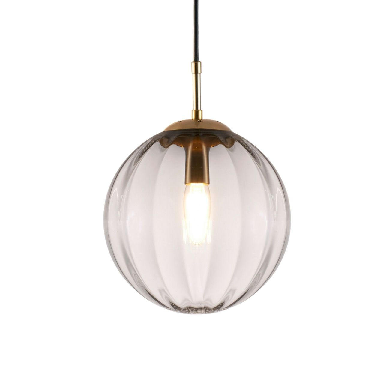 HÄNGELEUCHTE Niccolo, Gold / Messing, 122cm - Goldfarben, Glas (20/20/122cm) - KOSILUM