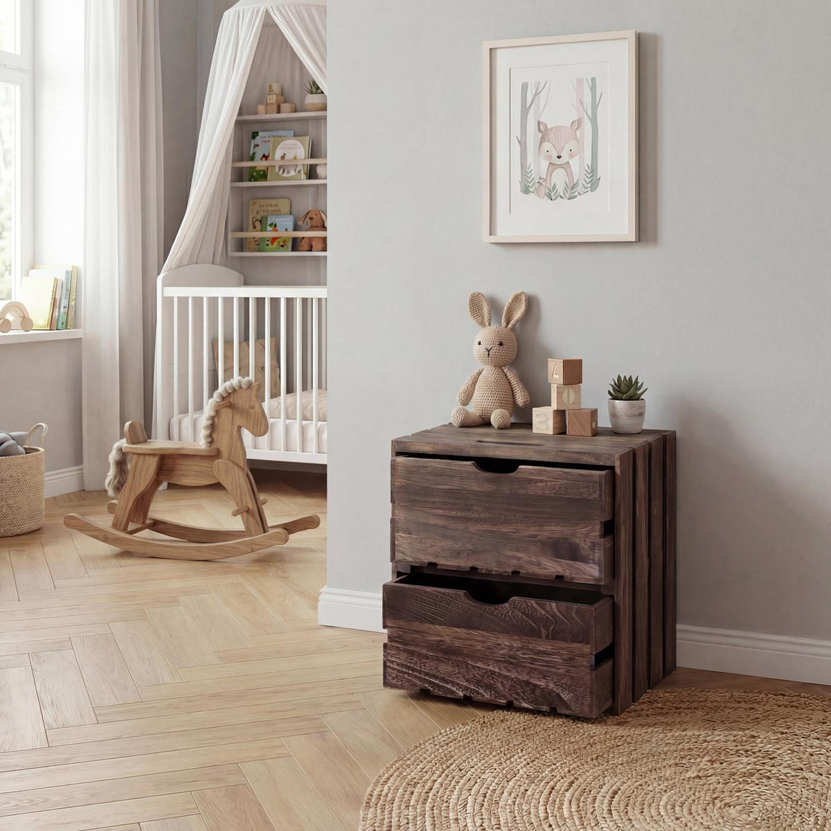 KOMMODE Braun - Braun, Holz (32/36/26cm) - MCW