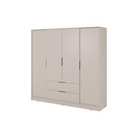 DREHTÜRENSCHRANK - Sevia Kaschmir – mit glatten Türen - Kaschmir, Holzwerkstoff (206/200/51cm) - Möblo