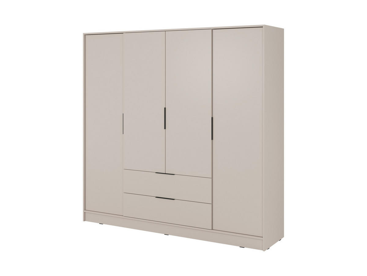 DREHTÜRENSCHRANK - Sevia Kaschmir – mit glatten Türen - Kaschmir, Holzwerkstoff (206/200/51cm) - Möblo