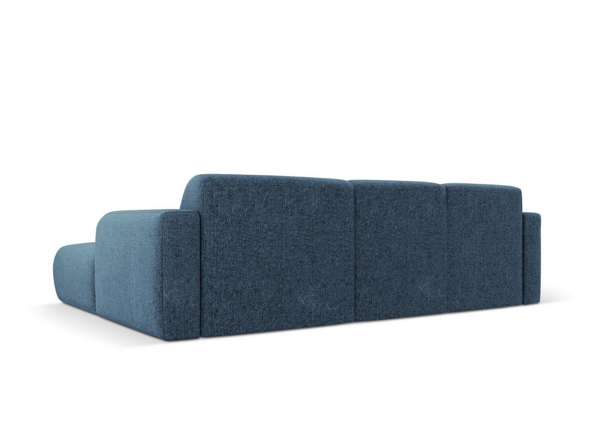 ECKSOFA rechts Molino aus Chenille-Stoff königsblau 4 Sitzplätze - Blau, Textil (170/250cm) - Micadoni