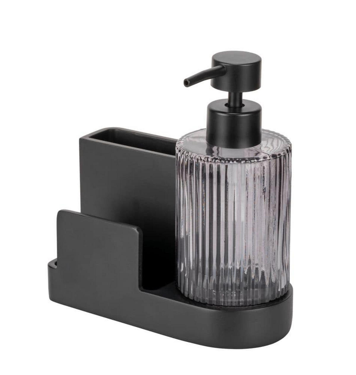 ORGANIZER mit Spender Pina 7,5/16/17 cm - Anthrazit, Kunststoff (16/17/7.5cm) - Wenko