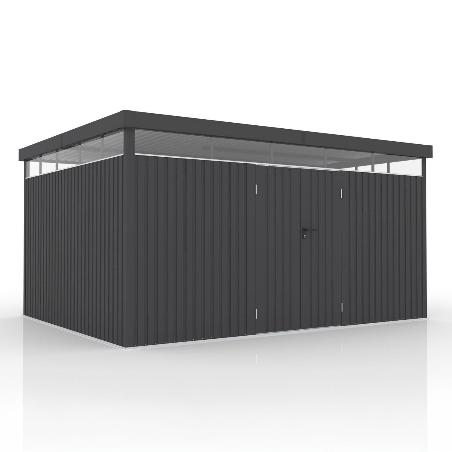 GERÄTEHAUS Luzern Anthrazit - Anthrazit, Metall (396/200/294cm) - Juskys