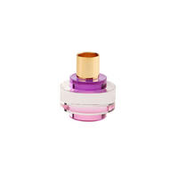 KERZENHALTER Dioptrics, Rund, Kristallglas, Lila, H 7 cm - Lila, Glas (6/7/6cm) - Gift Company