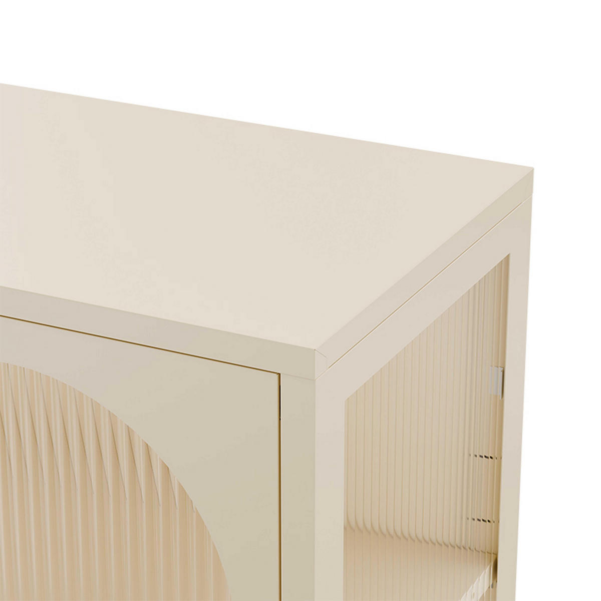 SIDEBOARD, Ekru - Weiß, Metall (35/110/80cm) - Oviala