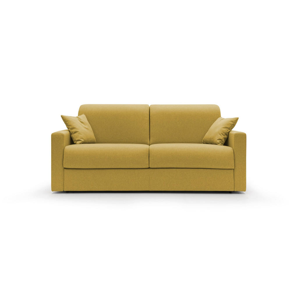 Thumbnail - Divani.store Schlafsofa, Gelb, Textil, 166x90x96 cm, Wohnzimmer, Sofas & Couches, Schlafsofas