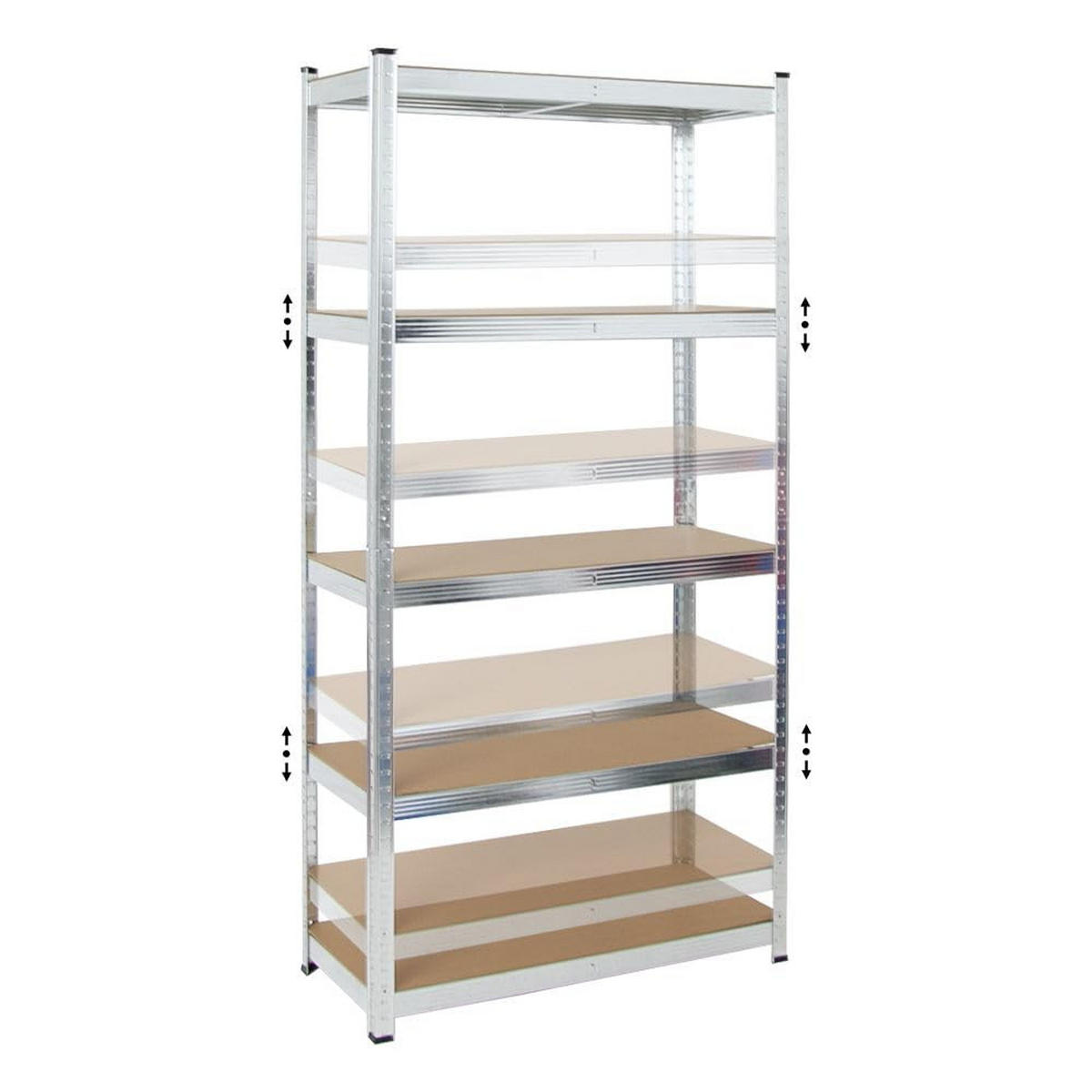 SCHWERLASTREGAL Ragnar 2er-Set mit 2x 180x90x40 cm Fachlast 175 kg Verzinkt - Silberfarben, Metall (180/180/40cm) - PROREGAL