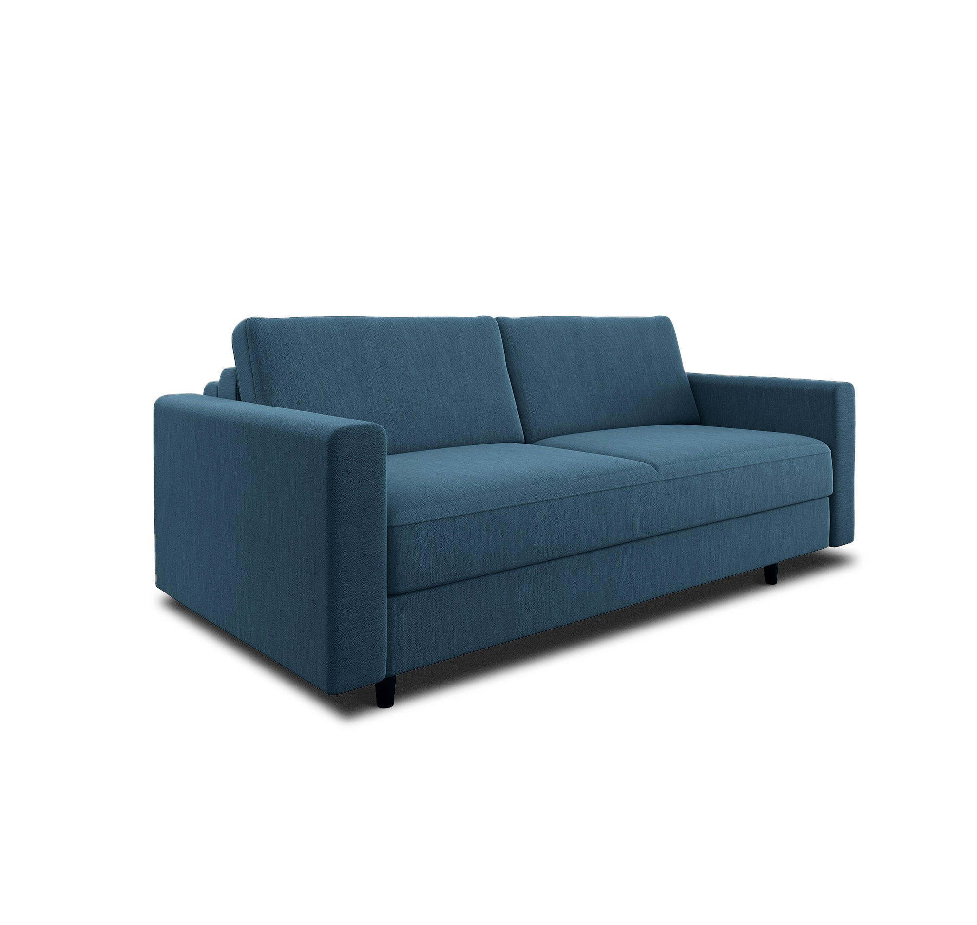 SCHLAFSOFA GERADE Rastergewebe Blaugrau 200cm - Blaugrau, Textil (200/87/100cm) - Sia Home