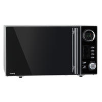 MIKROWELLE VIO9 Schwarz und Silber, mit Grill und kombinierbaren Kochfunktionen, 10 automatische Garprogramme, 900W - Silberfarben, Metall (31.5/19.7/31.5cm) - HKoenig