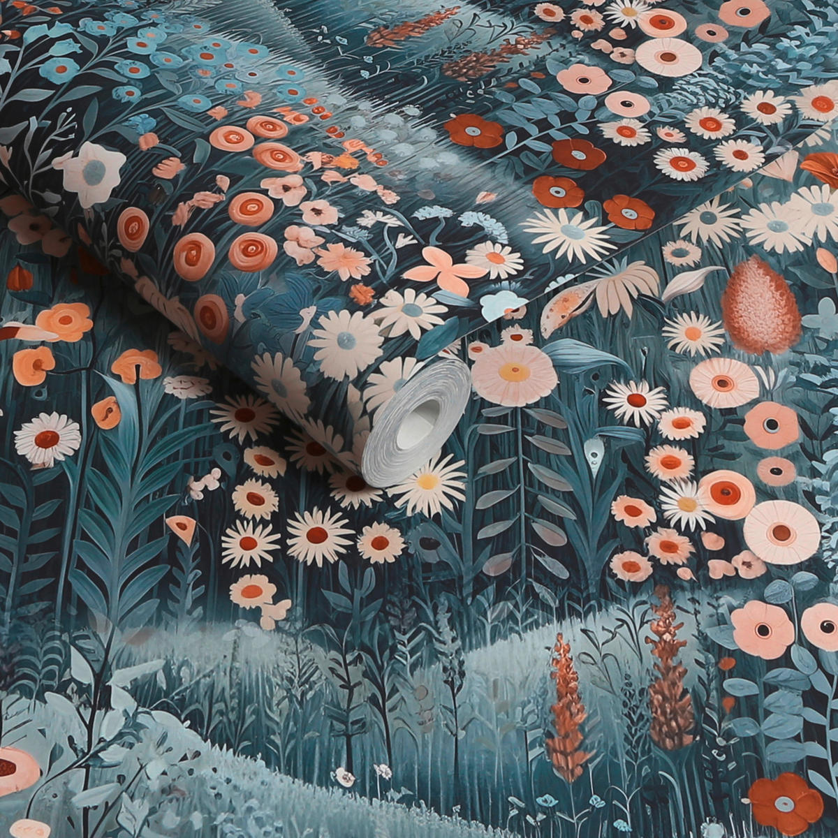 VLIESTAPETE Glenwhan Wildflower - Blau, Papier/Kunststoff (52/1000cm) - Graham & Brown